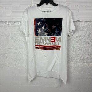 NWOT Eminem Revival White tour handkerchief cotton T-Shirt size medium